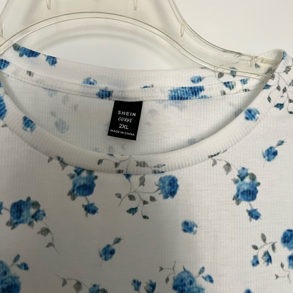 SHEIN Blue Floral Maternity Dress - Picture 2 of 3